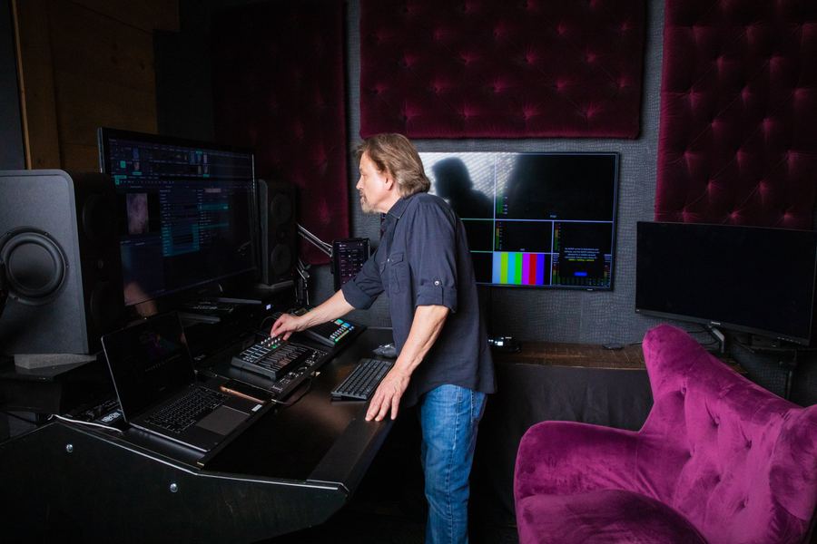 Rodney Good at work in the control room.