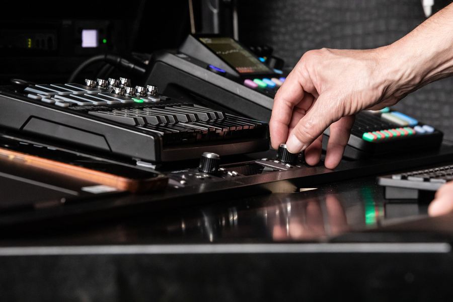 Hands-on control at the desk.